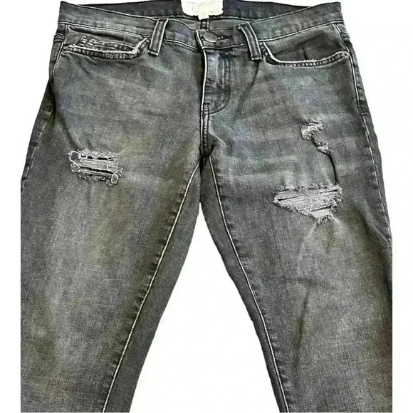 Current/Elliot Distressed Faded Black Skinny Jeans Women’s 27 - Picture 2 of 9